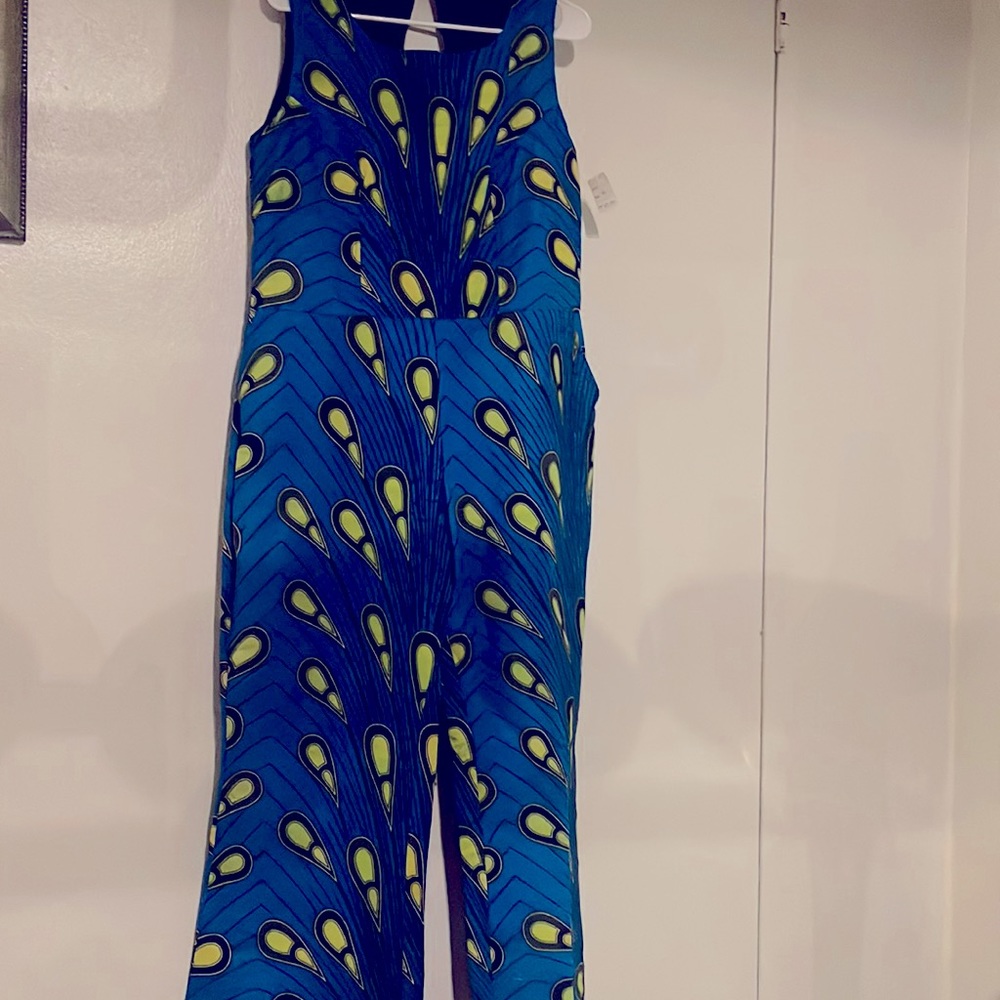 African Print short sleeve Jumpsuit